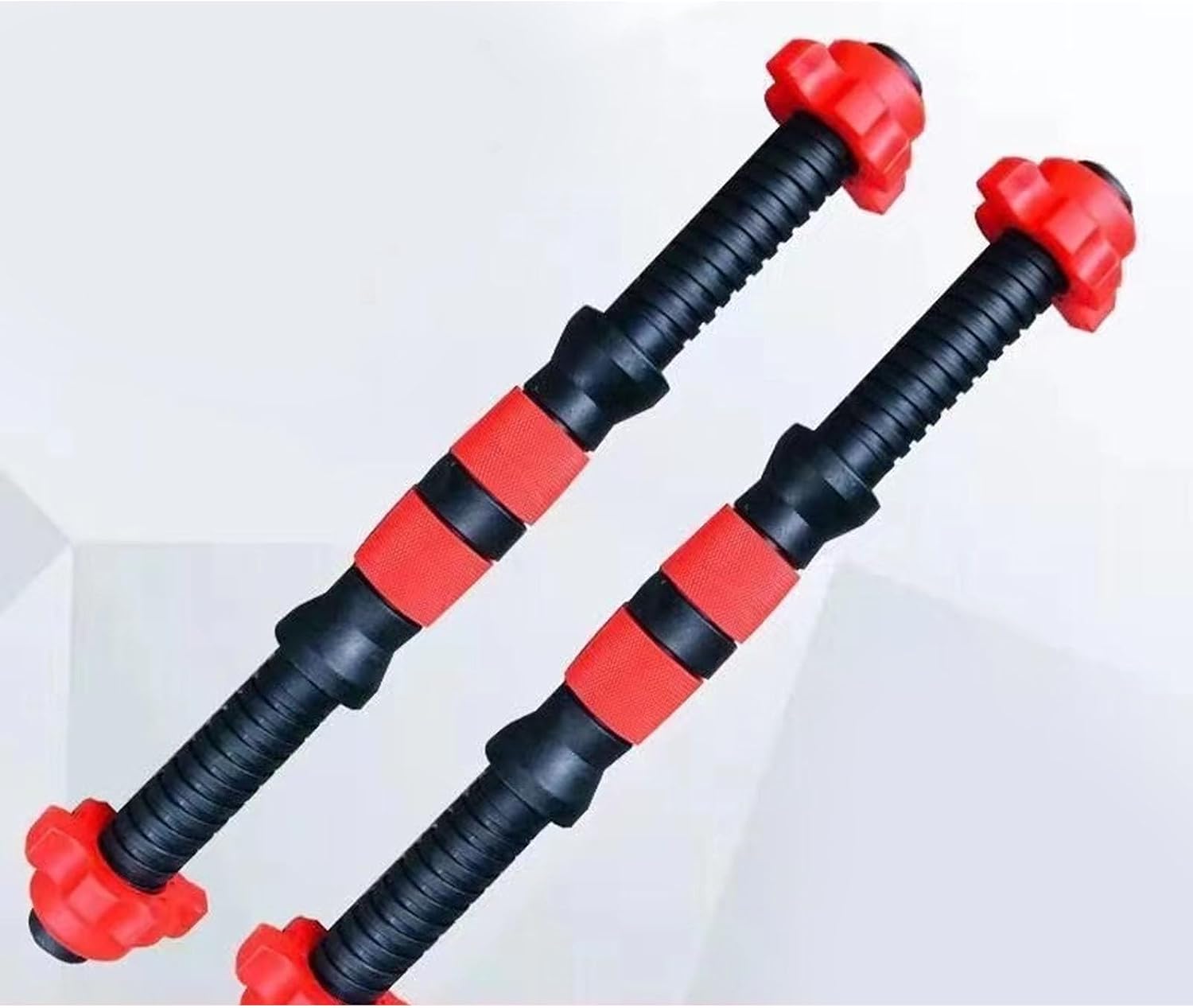 Dilwe 2PCS Dumbbell Nuts, Anti Slip Spinlock Collar Screw Red Spinlock Collar Screw for Weightlifting Fitness