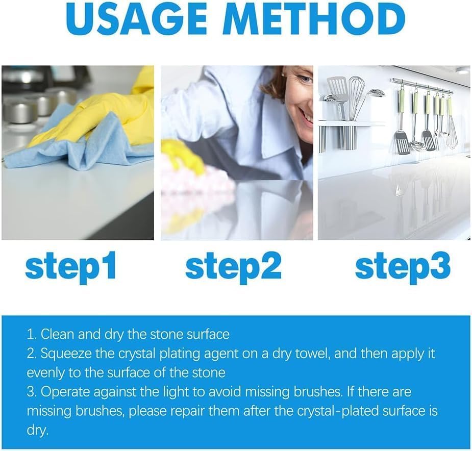 Miniatura 6 de Limpiador quitamanchas de piedra, agente de revestimiento de cristal nano, agente de revestimiento de cristal para cocina, patio, limpiador de