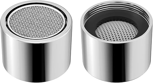 Aireador de grifo hembra, aireador de fregadero de baño, carcasa de latón cromado de 5564 pulgadas, filtro de grifo de 0.866 in con junta para