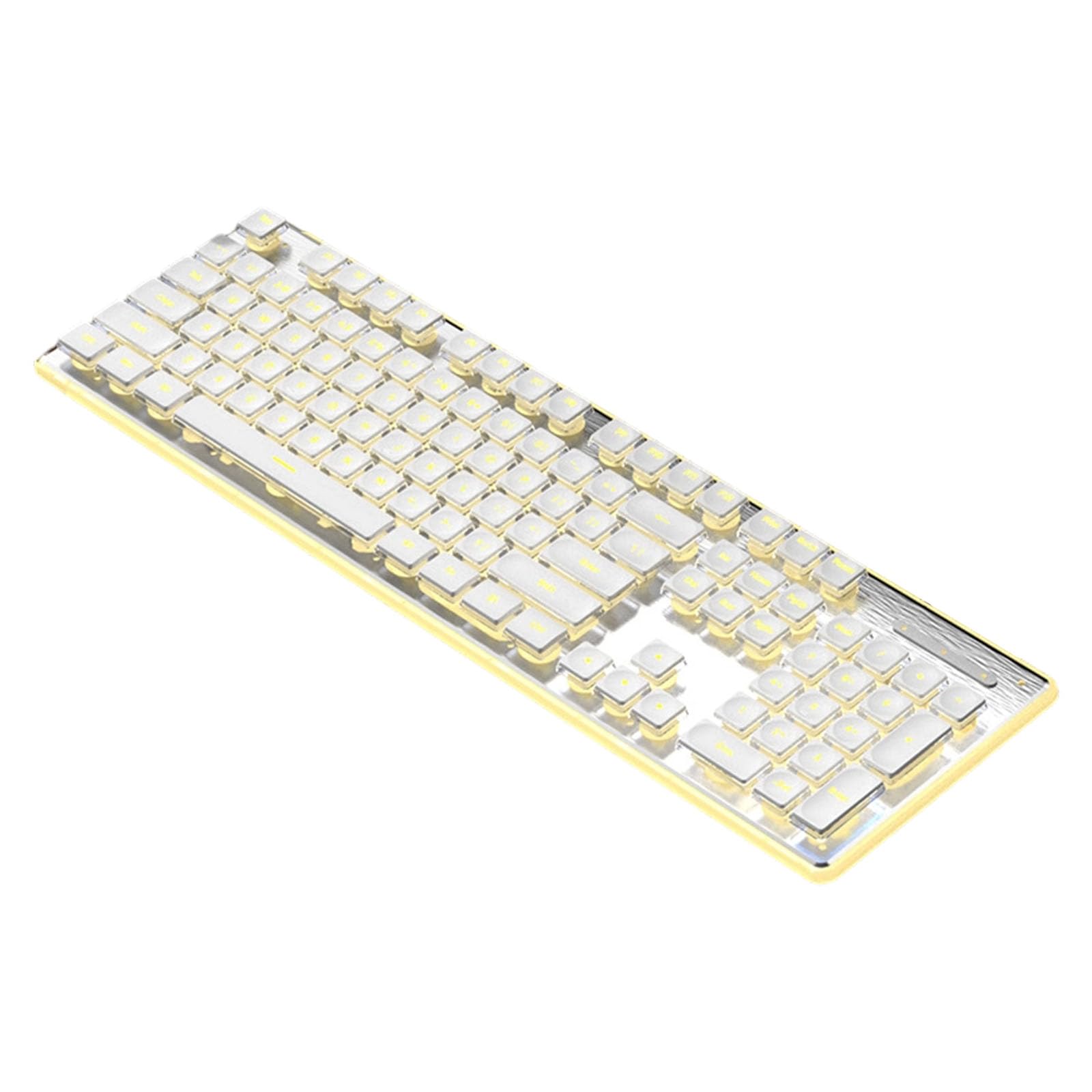 Tastiere da gioco Silenti Meccanici Connessione USB 104Key RGB Illuminato Impermeabile per Laptop Tastiere Colorate
