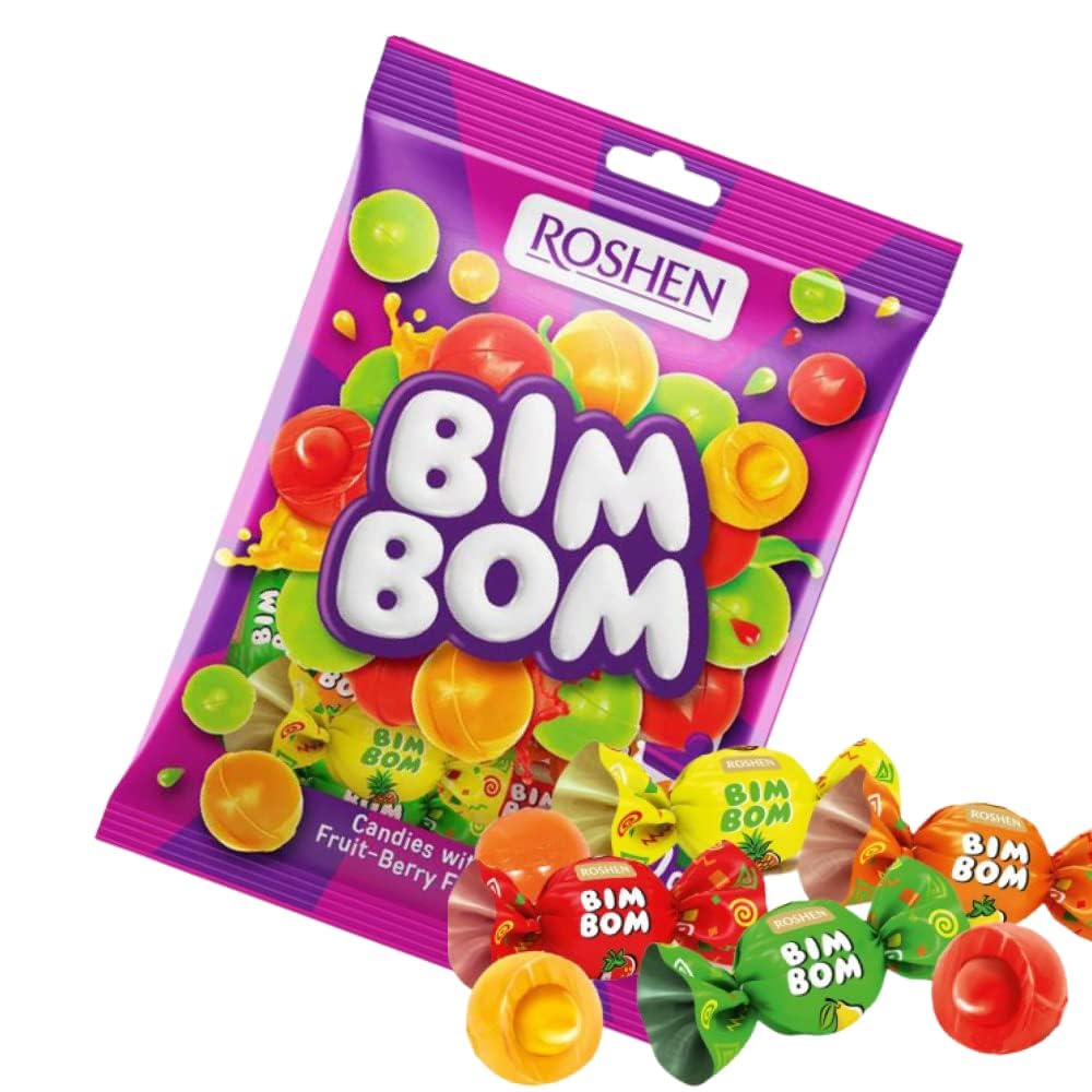 200 G BOMBONES DROPS RELLENO BIM BOM TUTTI FRUTTI ROSHEN - CAJA DE 11 UNIDADES