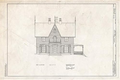 Historic Pictoric  Blueprint HABS RI,1-BRIST,20- (Hoja 7 de 10) - Longfield, 1200 Hope Street, Bristol, Condado de Bristol, RI 36 x 24 pulgadas