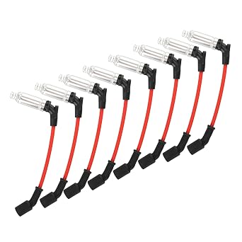 8Pcs High Performance Spark Plug Ignition Wires, Premium Set, Fits for 2000-2021 Chevy Suburban Silverado Yukon Tahoe Avalanche GMC Sierra V8, Replaces# 48322, 48322R, M8-48322, 7831, 2000208