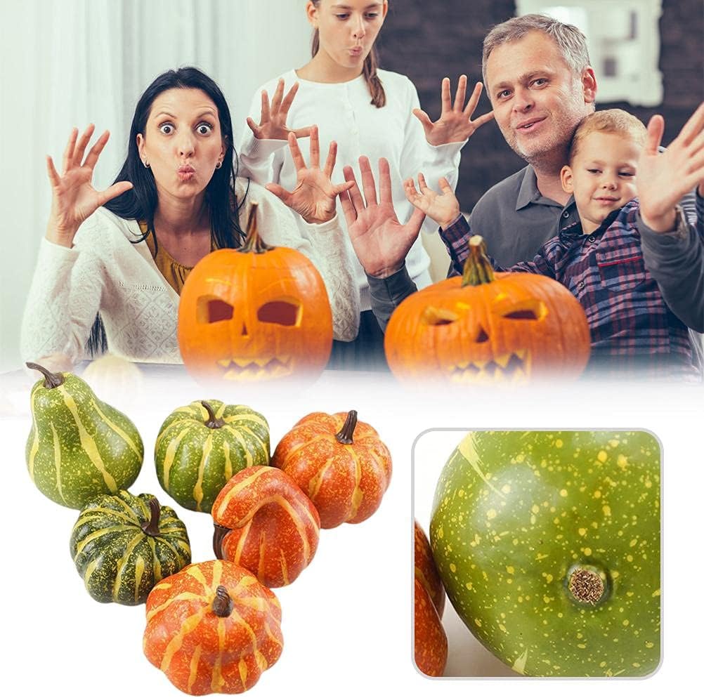 8PCS Halloween Simulation Pumpkins Artificial Foam Pumpkin for Halloween Decoration