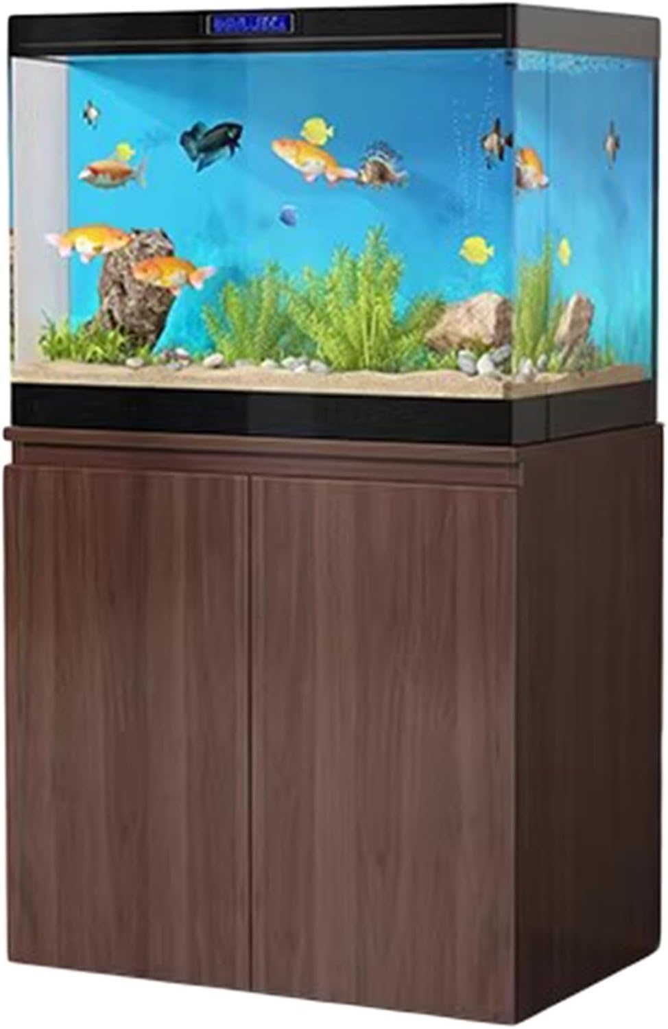 Aquarium Stand, Fish Tank Base with Shelves, Reptile Tank Stand, Height 75cm/29.5in, Two-Tiered, Storage Rack, Suitable for Living Room or Office(40x40cm/15.7x15.7in)