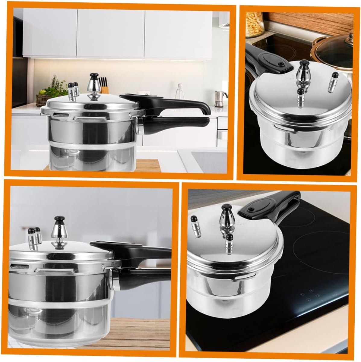 Thickened High Pressure Cooker Pot Multi-use Household Pressure Pot for Gas Stove Stovetop Cooking Energy-saving for Rice Soups Side Dishes