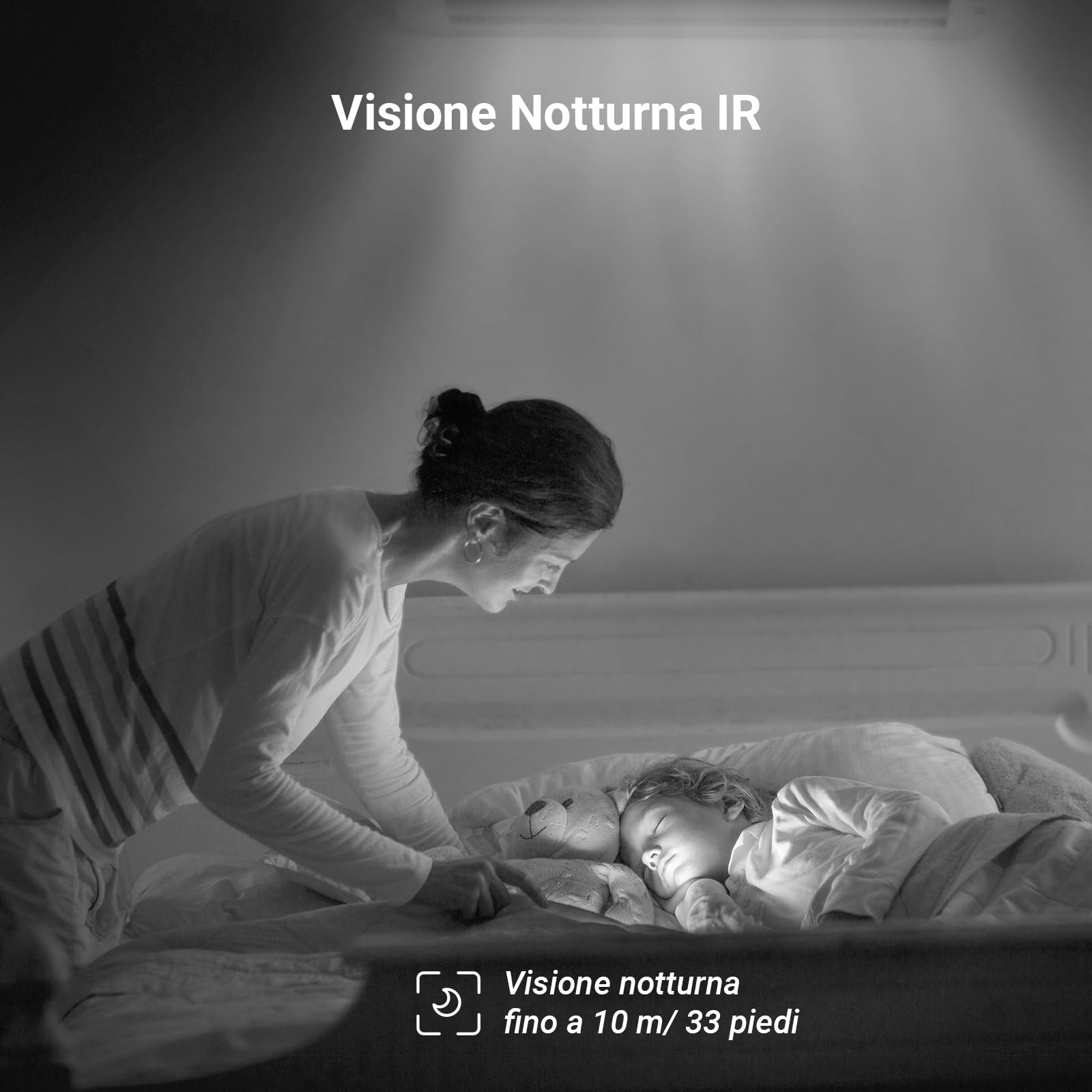 EZVIZ Telecamera WiFi Interno 2K+ 360° con Videochiamata, Rilevamento AI Persone/Animali/Pianto, Monitoraggio Bambini e Anziani, Album Digitale e Altoparlante Bluetooth, WiFi Dual-Band 2,4/5GHz, S10