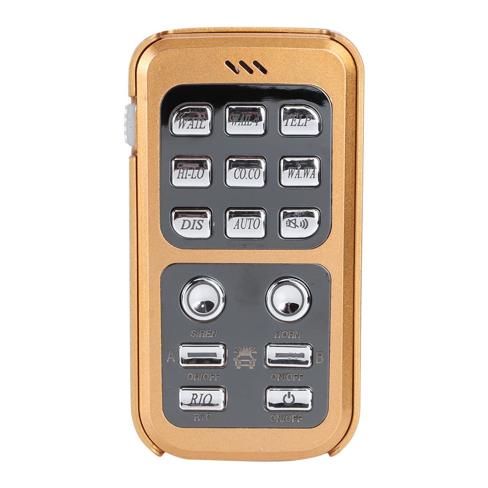Alarma de Advertencia de Coche, Yctze 12v Alarma de Advertencia de Coche 18 Tonos Altavoz Inalámbrico de Sirena Fuerte Bocina de Seguridad de Manos Libres con 2 Luces LED