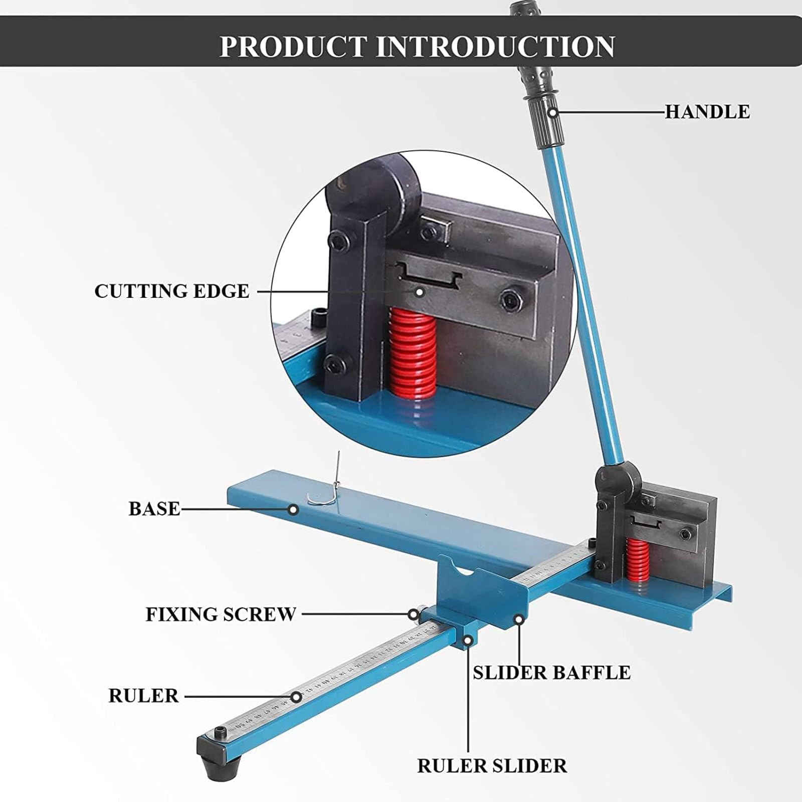 Cortador de riel DIN Multifuncional Herramienta de Corte de riel DIN Easy Cut con Regla de 50 cm para Cortar Aluminio ranurado, riel DIN de Acero de 35 mm de Ancho y 7,5 mm de Alto