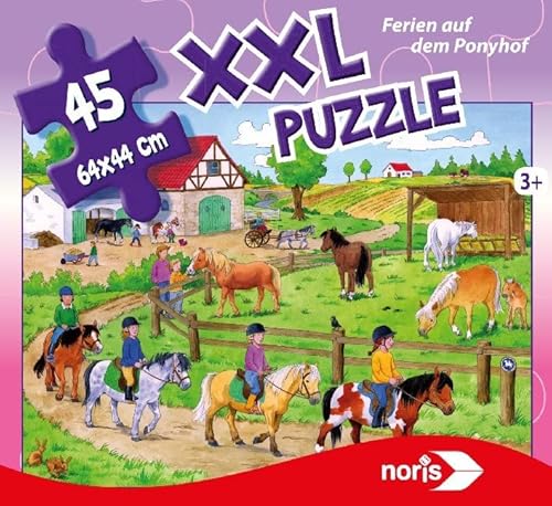 XXL Puzzle Ferien auf dem Ponyhof. 45 Teile