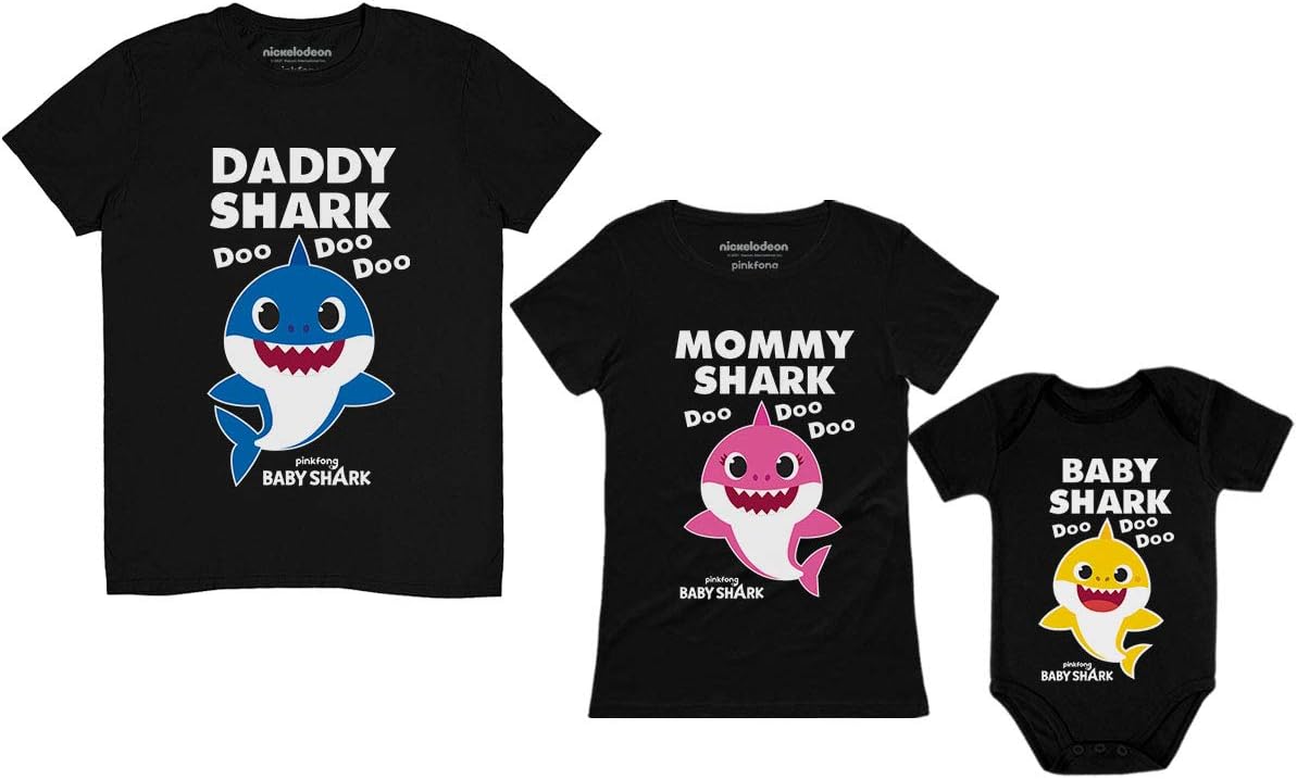 Tstars Baby Shark Family Set for Daddy Mommy Baby Matching Father Mother Infant Outfits