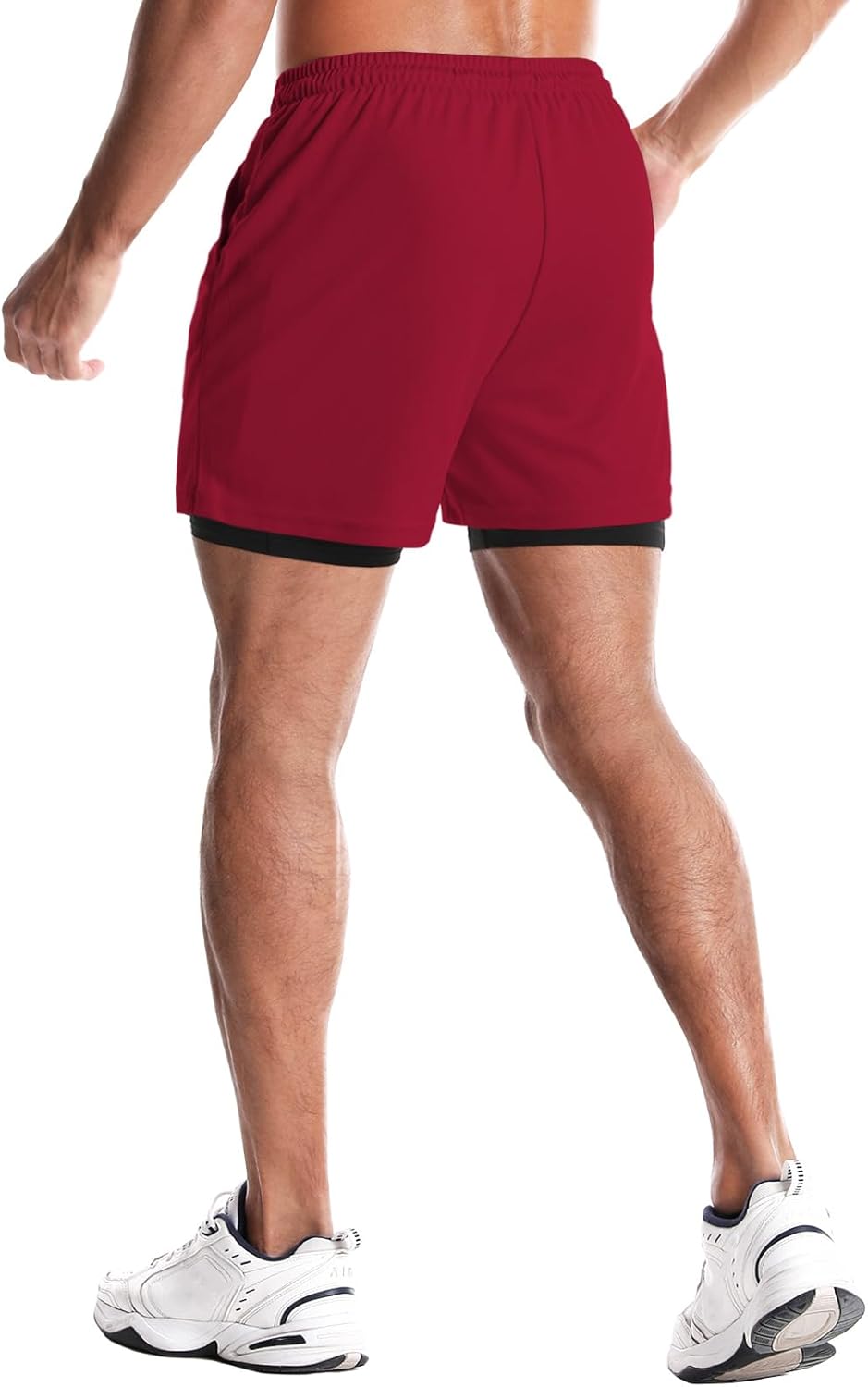 Aolesy Men's Gym Shorts with Liner 5"/7"/9" Lightweight Running Shorts Mesh Workout Athletic Shorts with Pockets - Image 2