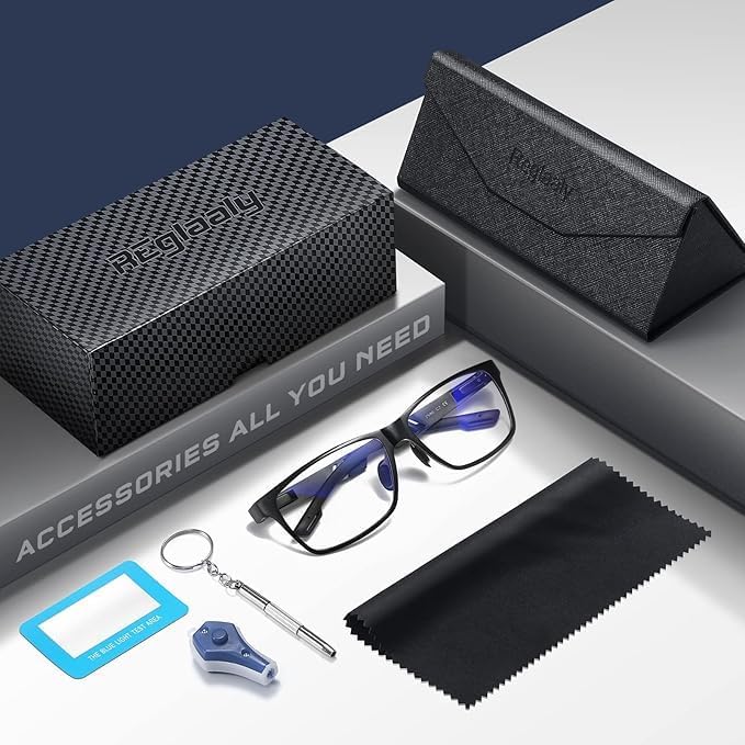 Image of Blue Light Blocking Glasses Metal Frame for Men /Woman Gaming Computer Screen Glasses