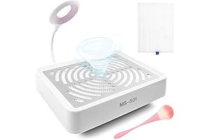 ANGNYA Professional Nail Vacuum Dust Collector for Acrylic Nails,40W Powerful Nail Dust...