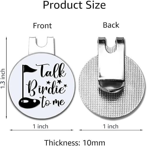 Miniatura 2 de Hafhue Marcador de pelota de golf Talk Birdie to Me con clip magnético para sombrero, accesorios de golf divertidos y regalos de golf para hombres,