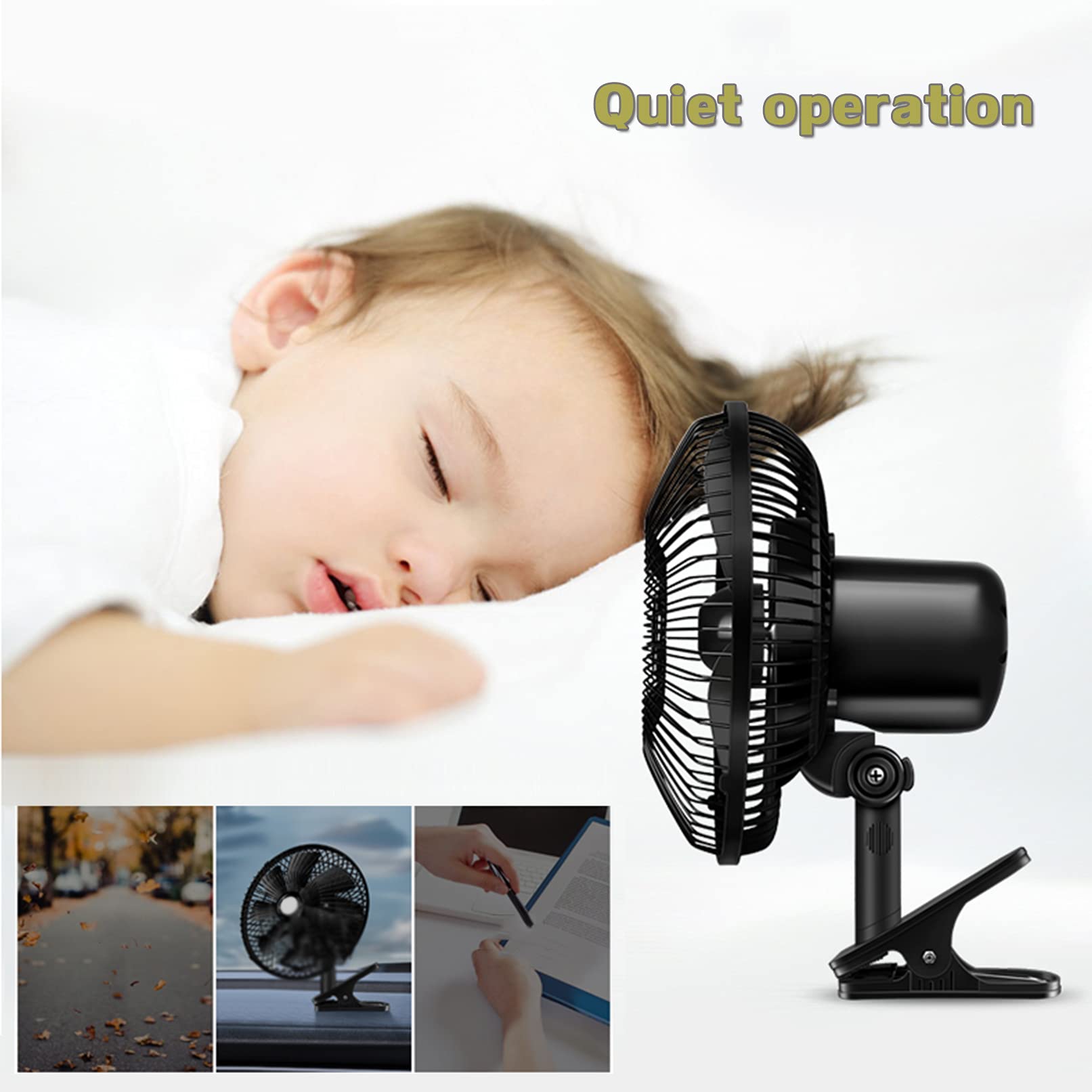 Ventilador de Aire eléctrico de 11 Pulgadas 12V / 24V para Coche, camión, hogar, oscilante, 2 velocidades, potentes Ventiladores silenciosos con Clip y Enchufe para Encendedor
