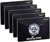 Manyi 5Pcs RFID Blocking Card, Protection for Entire Wallet and Purse Shield, Contactless NFC Bank Debit Credit Card Protector Blocker (Blue)