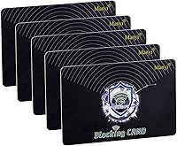 Vista 1 de Manyi 5 tarjetas de bloqueo RFID, protección para toda la cartera y protector de bolso, bloqueador de tarjetas de crédito NFC sin contacto (negro)