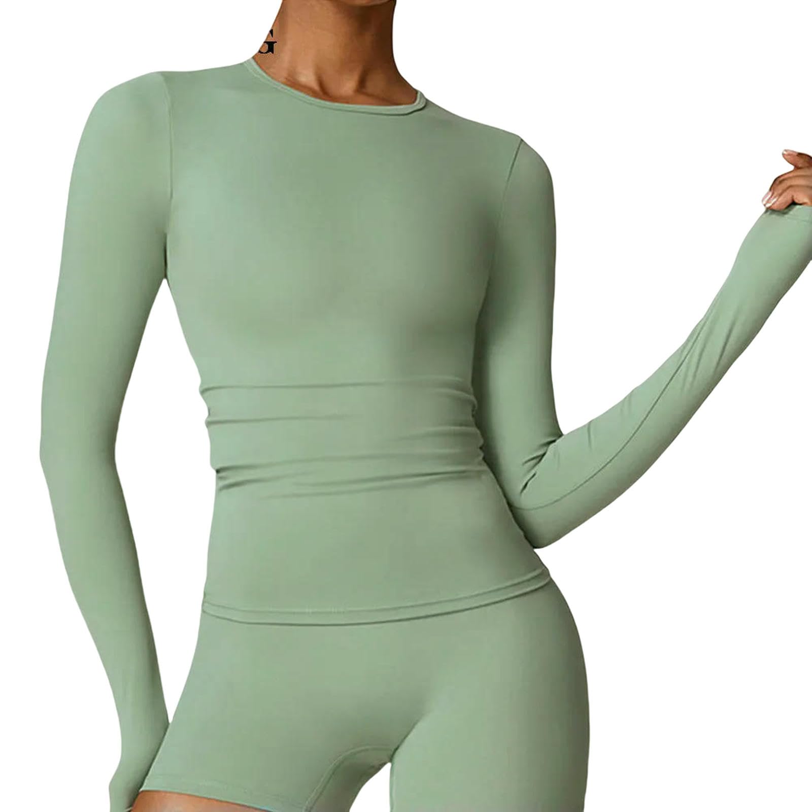Débardeur pour Femme T-Shirts De Yoga Crop Tops Sexy-Verte du Basilic-s