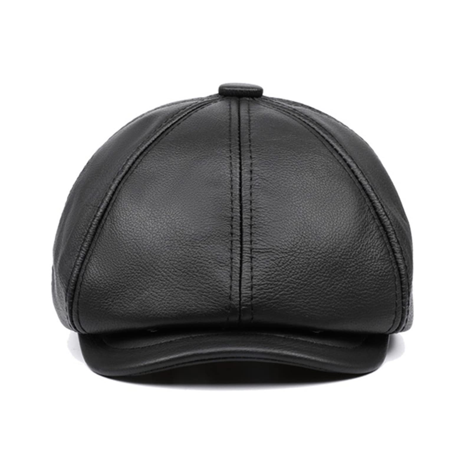 Newsboy Cap Mężczyźni Prawdziwej Skóry Męskie Beret Real Cowskin Vintage Jesień Zima Gatsby Mężczyzna ośmiokątny kapelusz