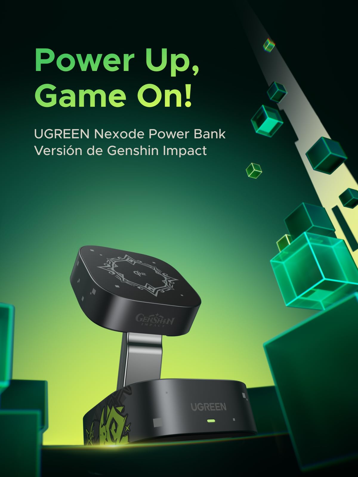 UGREEN MagFlow Cargador Inalámbrico Qi2 15W, Estación de Carga de Auriculares 2 en 1, Compatible con iPhone 17 Pro Max Air/16/15/14/13/12 Series, AirPods Pro 2/3, Gris