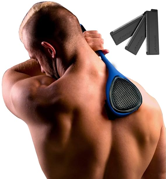 baKblade 2.0 Plus BODBLADE Back Shaver and Body Groomer for Men Ergonomic Handle and Refill Blades