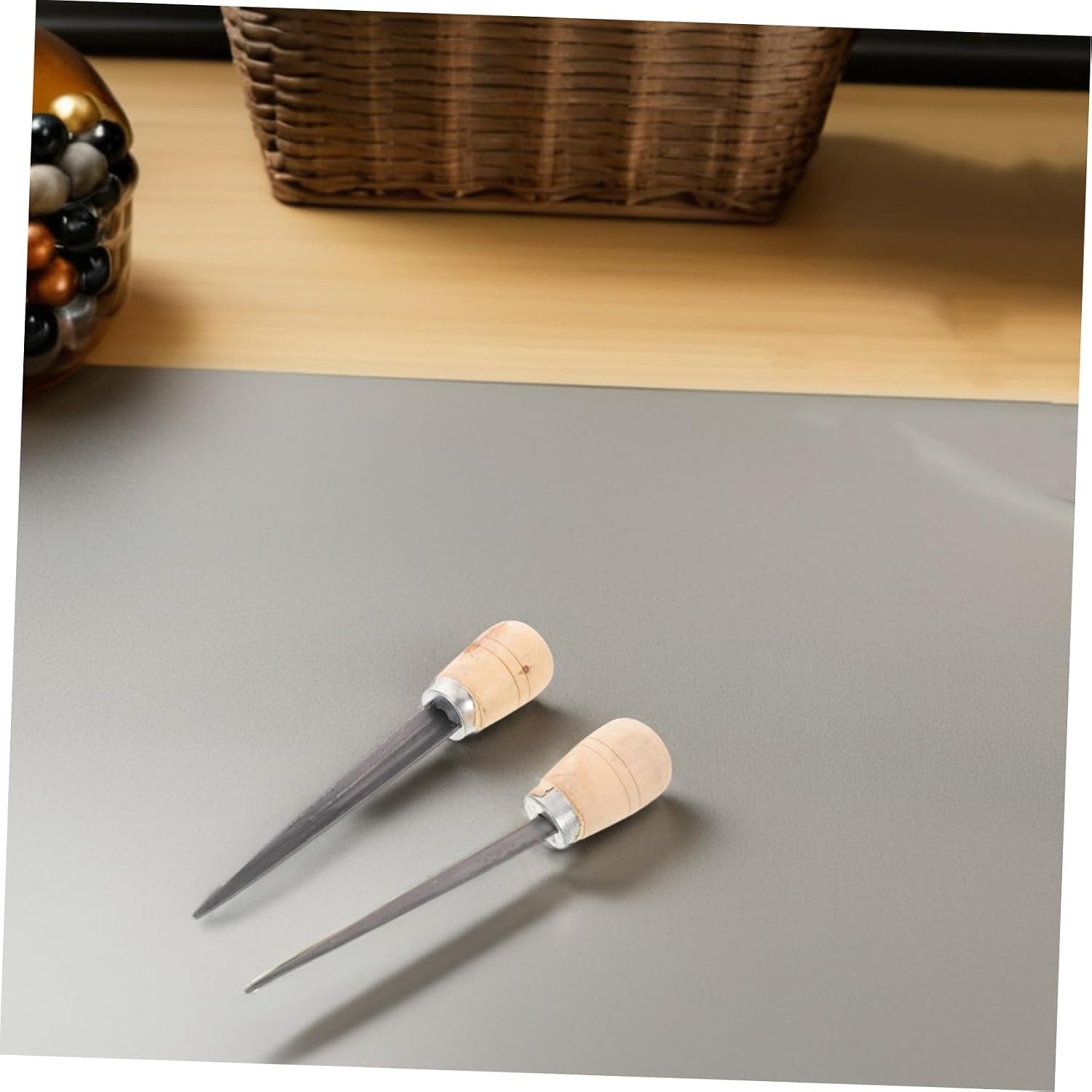 TOMETURE 3pcs Weaving Tool for Rattan Outdoor Furniture - Knit and Table Chair Basket Repair Crafting Supplies - Prying Knife for Cane Webbing