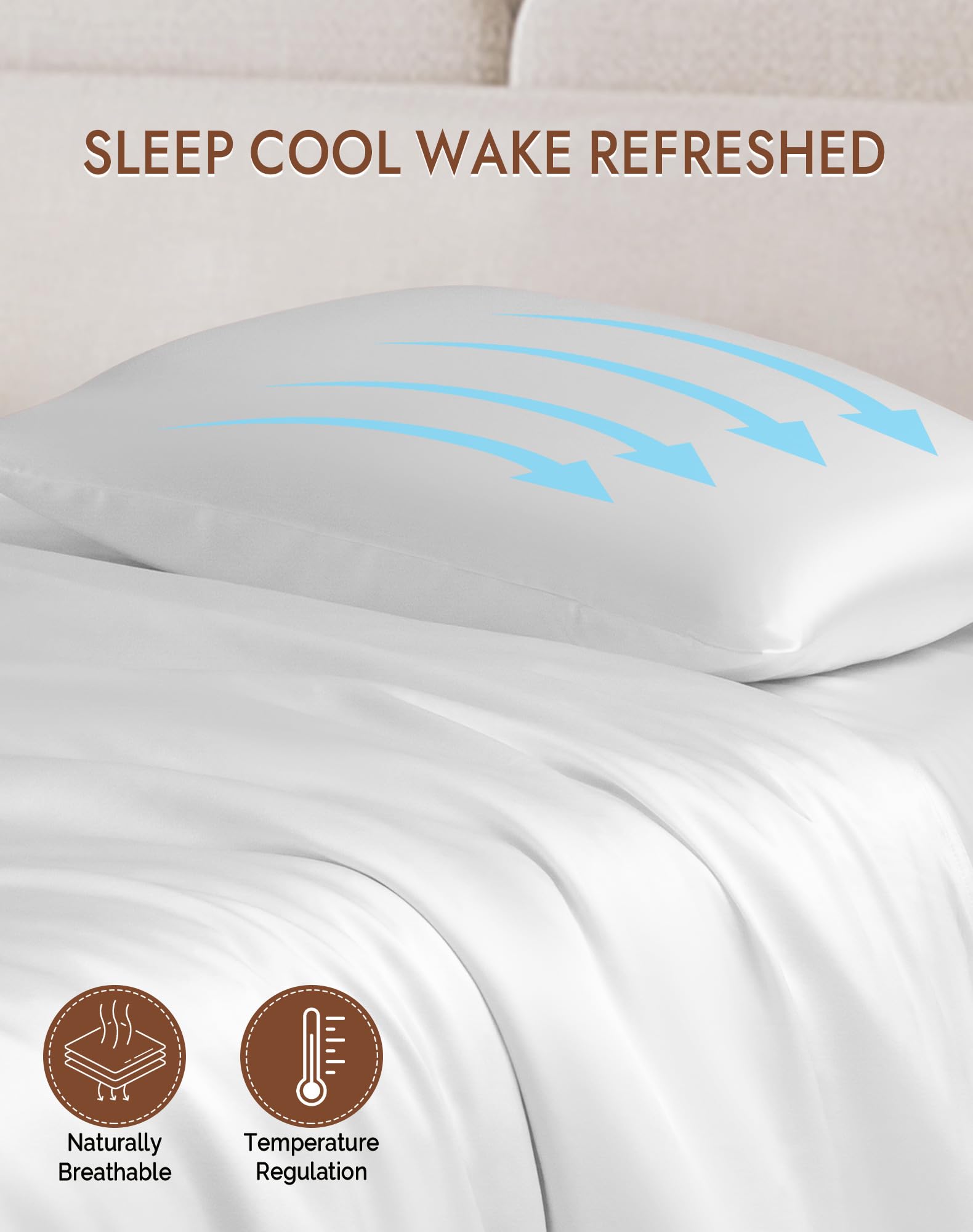 SilkSilky 22 Momme Pure Organic Silk Pillow Cases for Hair & Skin Queen