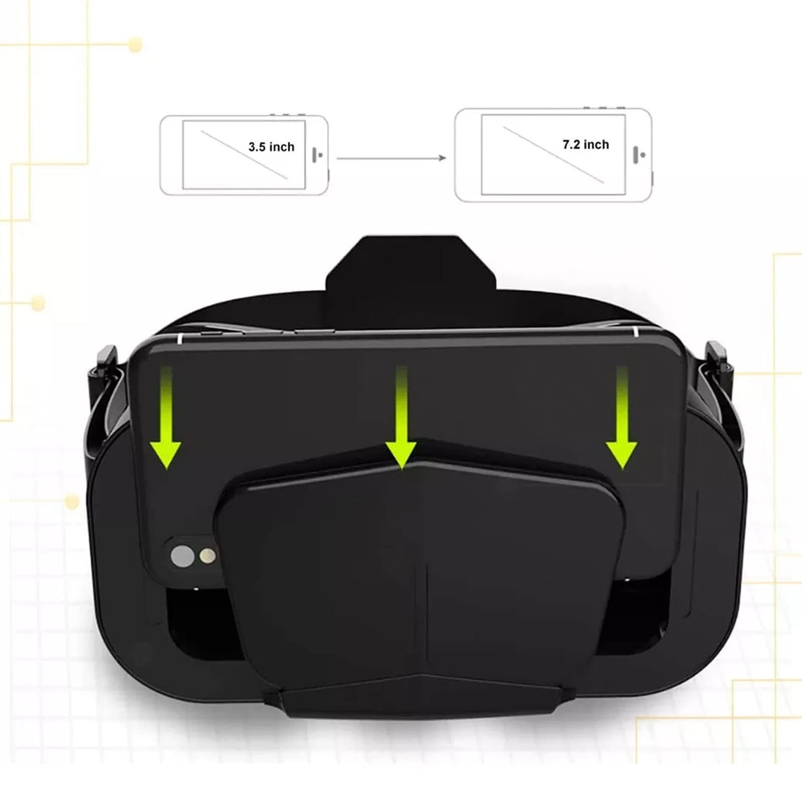 Gafas Realidad Virtual VR 3D, Visor Realidad Virtual 3D con Controlador, Compatible con Pantallas 4,7-7,2 Pulgadas, Distancia Interpupilar Ajustable para PelíCulas Y Juegos En 3D,Black+B03 Handle