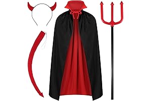 4 Pack Devil Costume Set for Halloween Party Dress Up