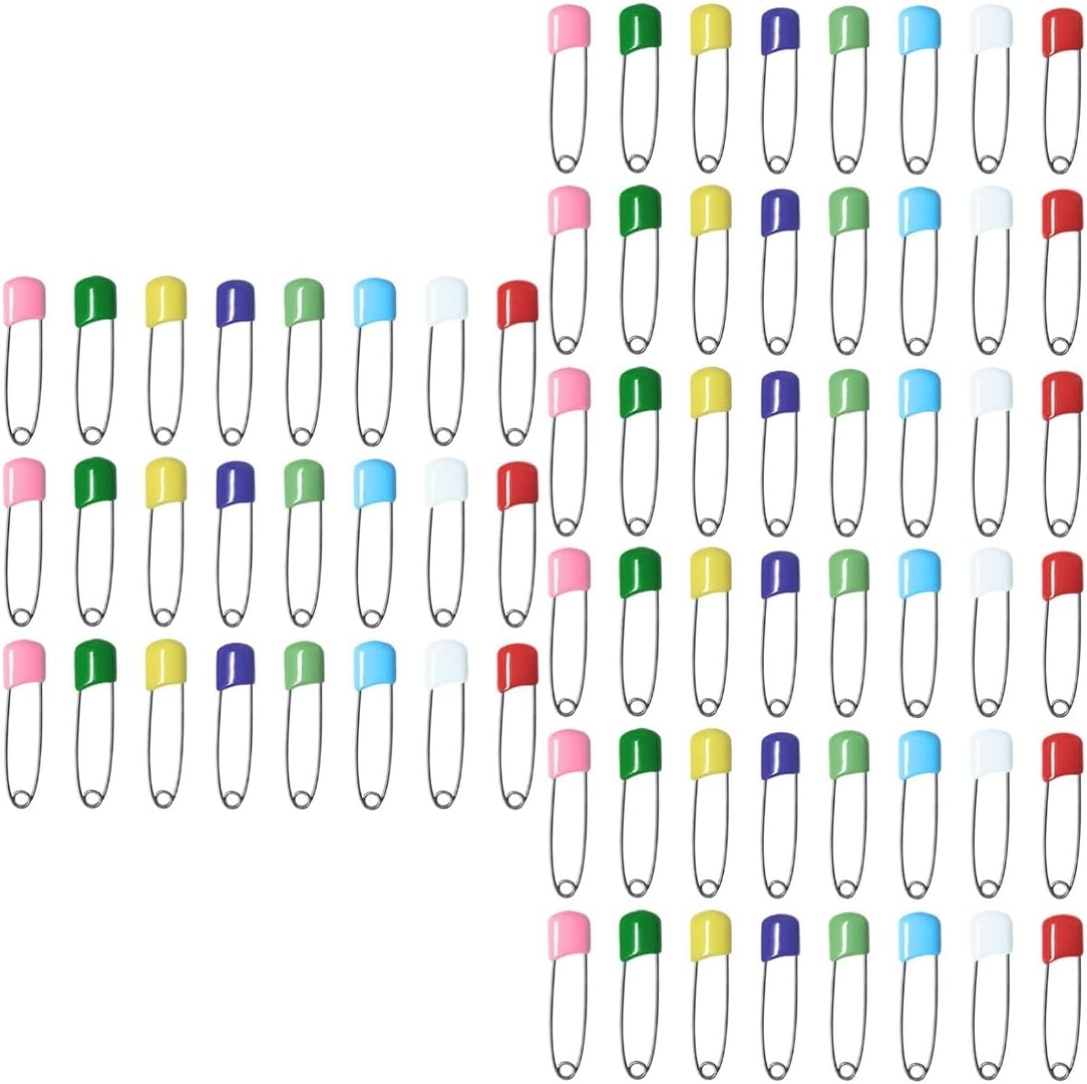 Operitacx 300pcs Plastic Head Safety Pins for Cloth Diapers Diaper Pins Plastic Multi-Color Nappy Fasteners for Crafts