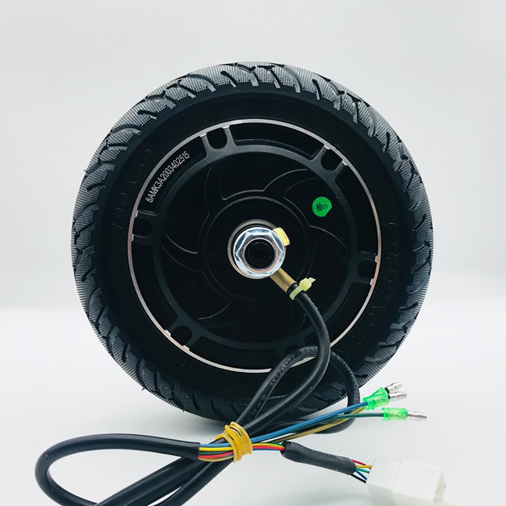 iDili 8 Inch Solid Tire Brushless Hub Motor with Drum Brake - 24V/36V/48V 350W for Electric Scooter & Bicycle (36V)