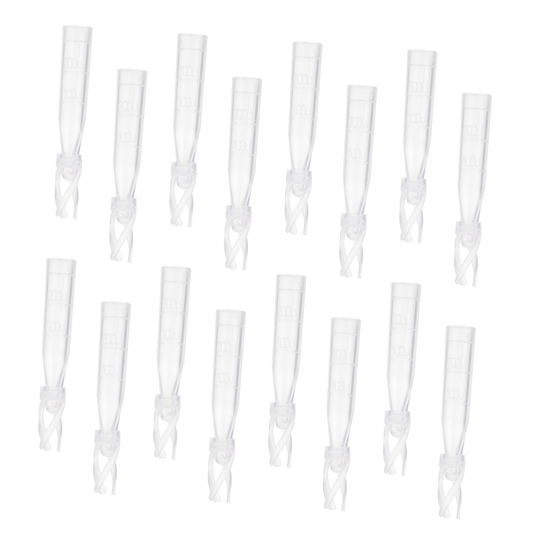 Inserts coniques transparents de chromatographie Zerodeko avec bouchons de protection x200