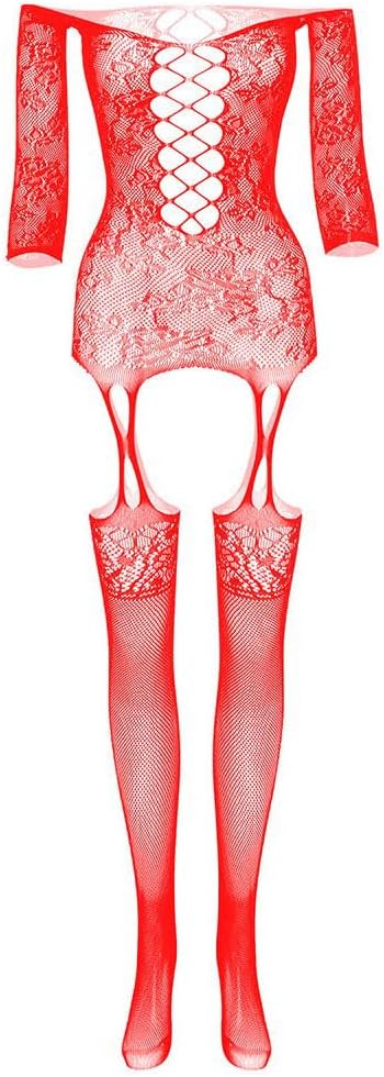XIUSEMY Women Sexy Bodystocking One Piece Badydoll Fishnet Lingerie Nightwear Plus Size - Image 5