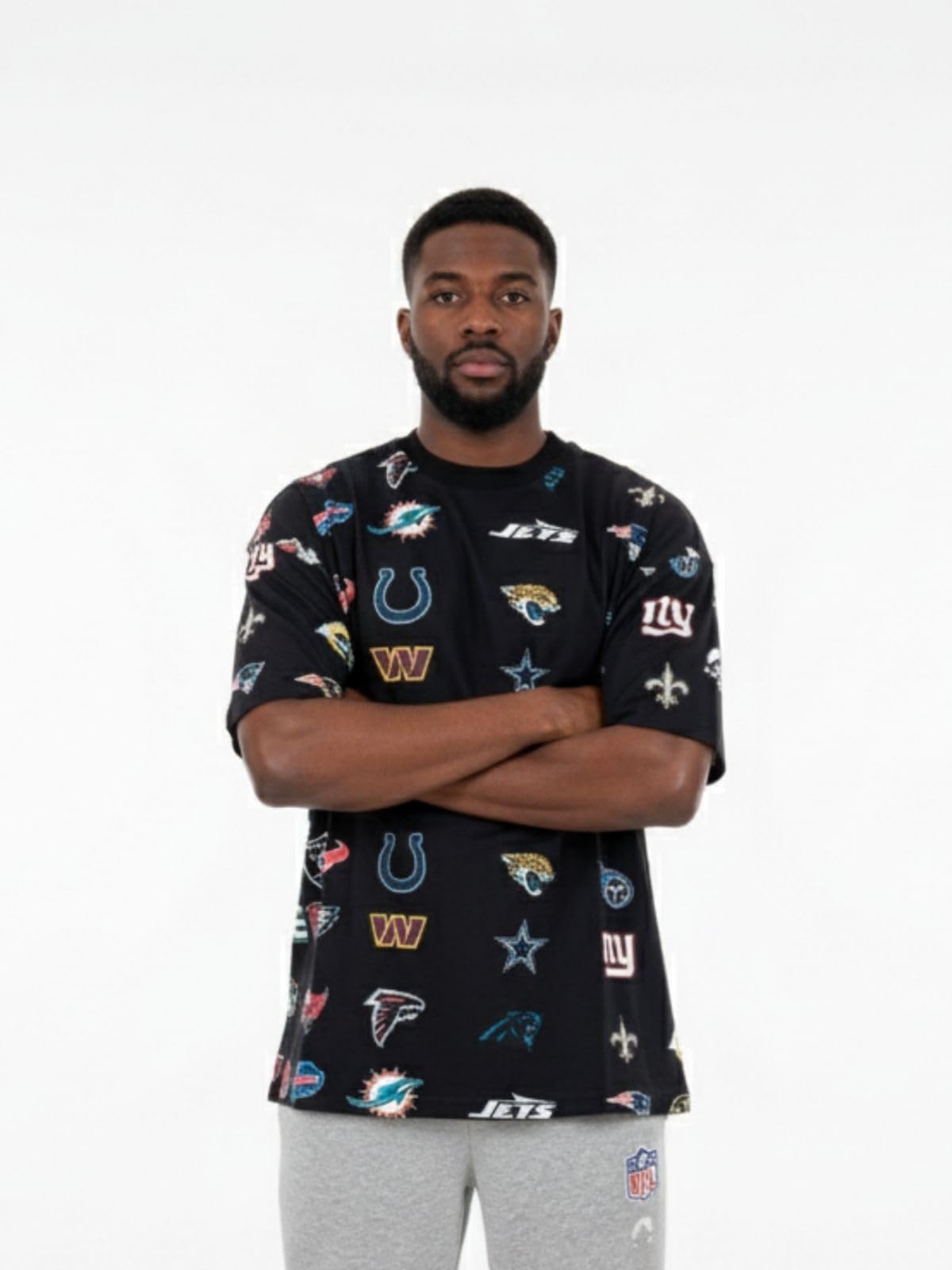 OOSC NFL Oversize Team T-Shirt - Black - S
