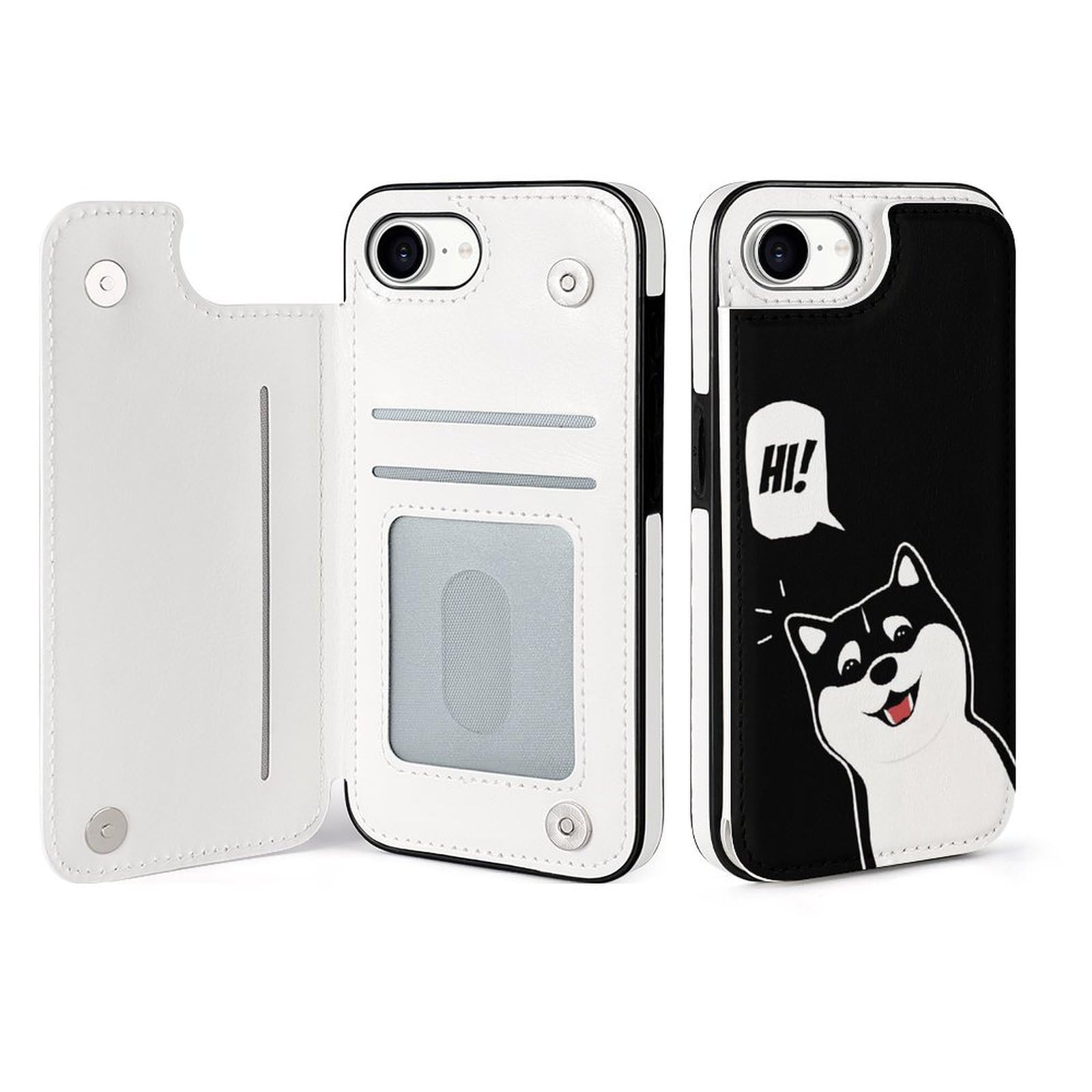 Amazon.co.jp: 【iPhone16e ケース 手帳型】 柴犬 黒柴 スマホケース