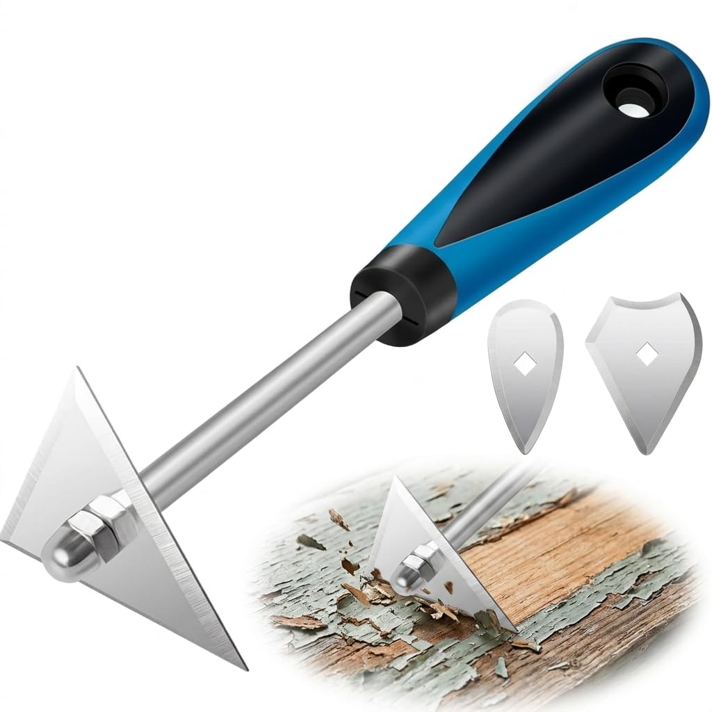 3 in 1 Paint Stripper Tool Set Stainless Steel Shave Hook Scraper Portable
