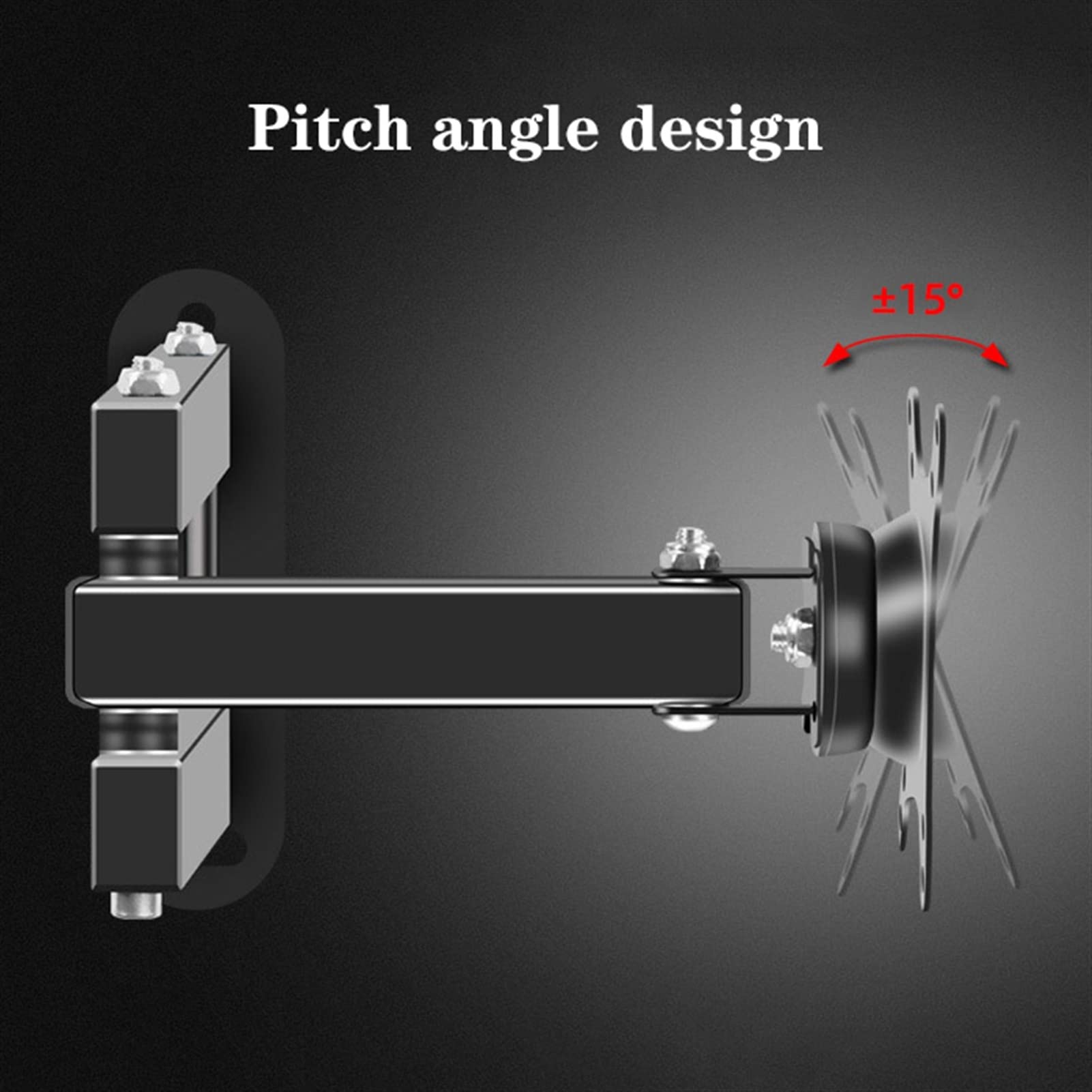 Soporte de pared para monitor de triple brazo ajustable para pantallas de 14 a 27 pulgadas, VESA 75 x 75/100 x 100 mm, construcción de acero