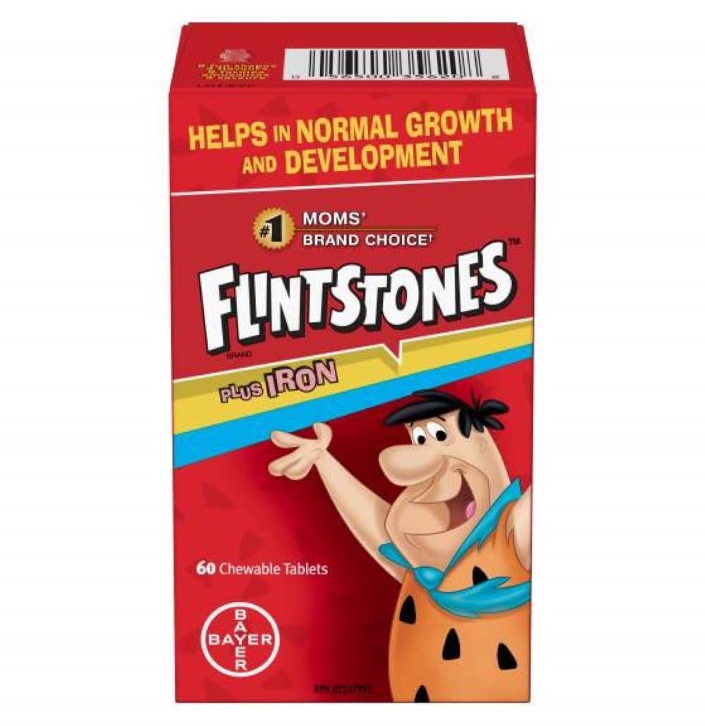 FLINTSTONES Plus Iron Chewable Multivitamin for Kids  Helps with Normal Growth and Development  60 Chewable Tablets