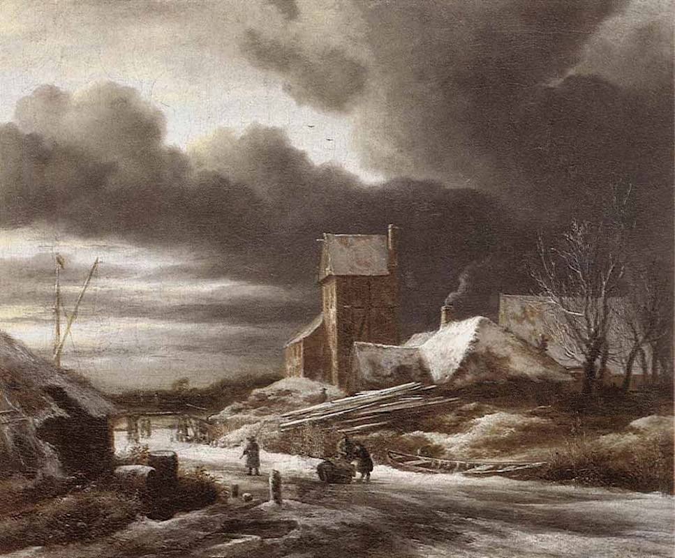 Impression sur toile Jacob Van Ruisdael 60x90cm au rendu artistique