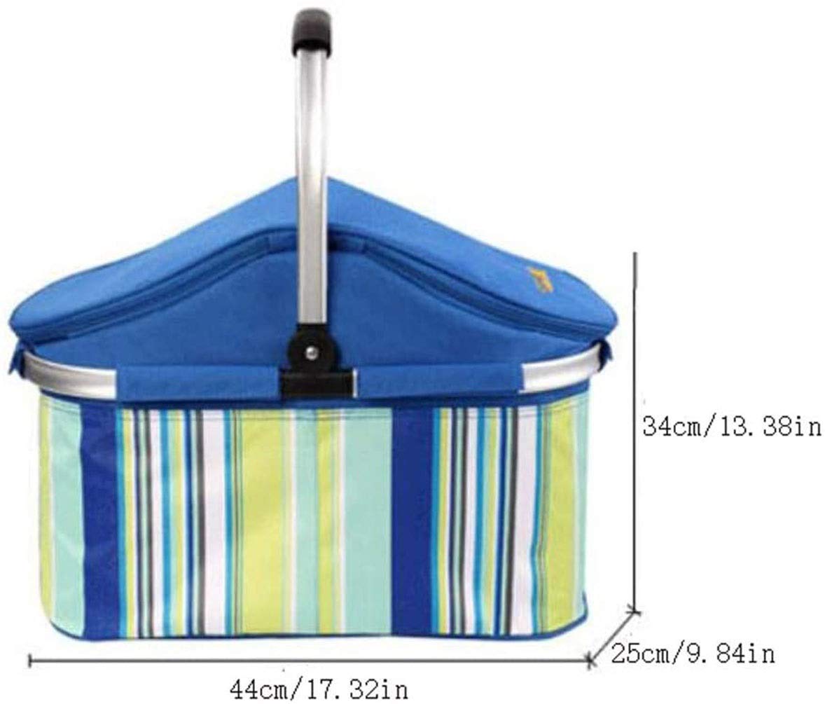 Cesta Picnic Familia aislada Cesta de Picnic, Bolsa de Almuerzo Térmica Gran ​Espacio Plegable para Trabajo Viaje Playa Picnic (Color : Pink)