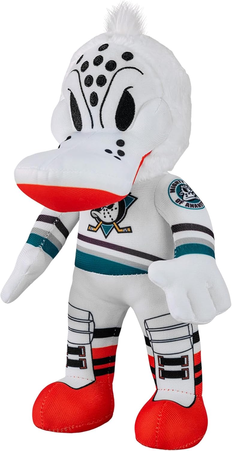 Bleacher Creatures Anaheim Ducks Wild Wing 10" NHL Mascot Plush Figure (Teal Triangle Uniform) - A Mascot for Play or Display