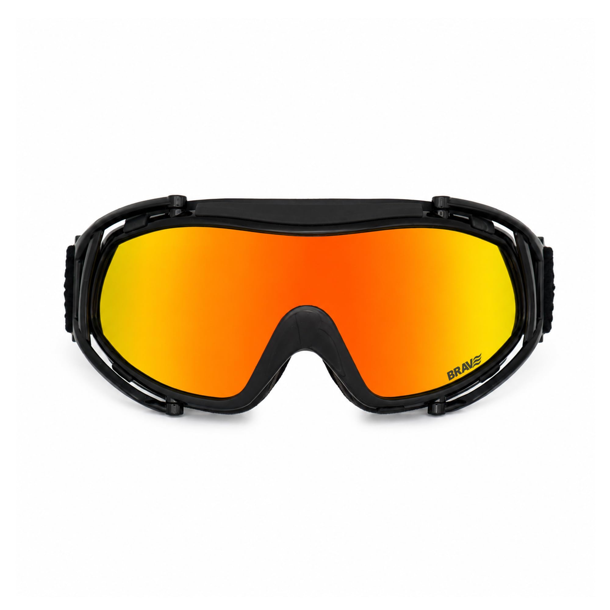 BRAVE BREEZE – Gafas Deportivas Tipo Goggle para Running, Ciclismo y Outdoor – Polarizadas UV400 Cat.3 Anti-Fog – Cinta Ajustable Antideslizante – Certificación CE – Set completo