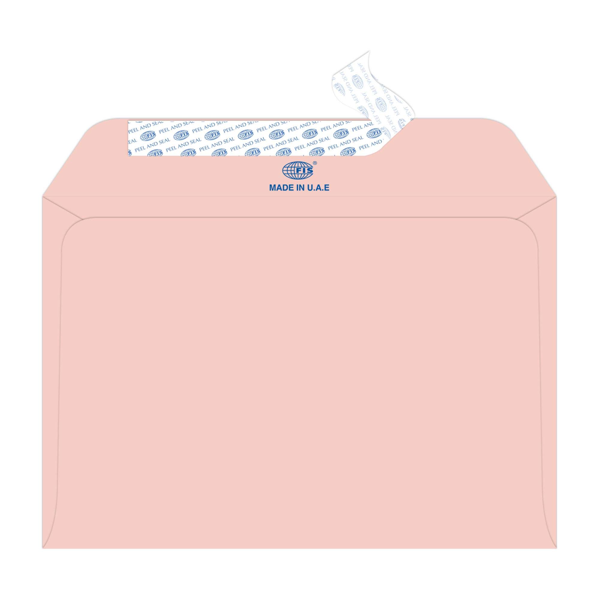 FIS Executive Envelope Peel & Seal, Pack of 50 Pieces, Pink Colors, C5 (162 x 229 mm), 100 GSM - FSEE1026PBPI50