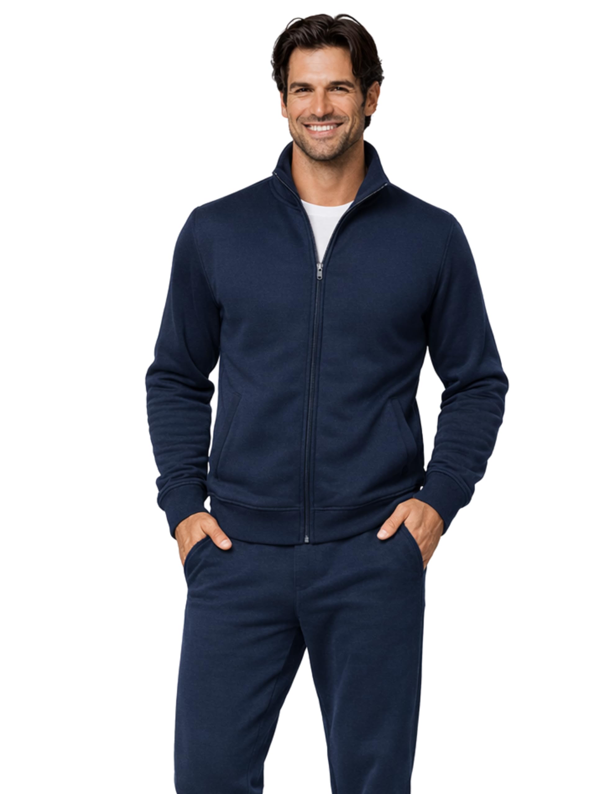 Morgenstern Survêtement Homme Ensemble Coton Classique Gris Taille M-XXL