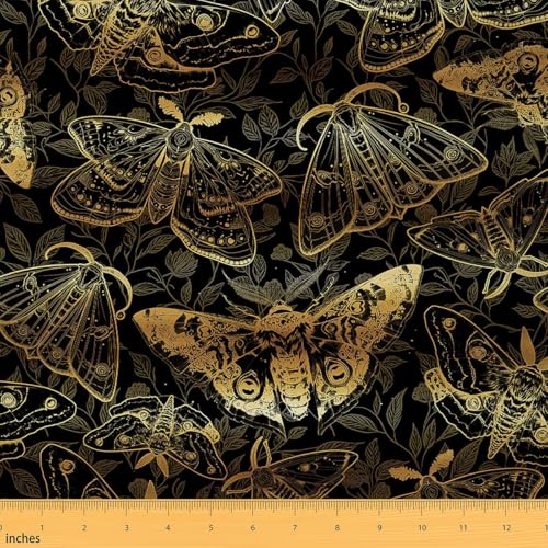 Feelyou Death Moth Fabric by The Yard Damask Pattern Upholstery