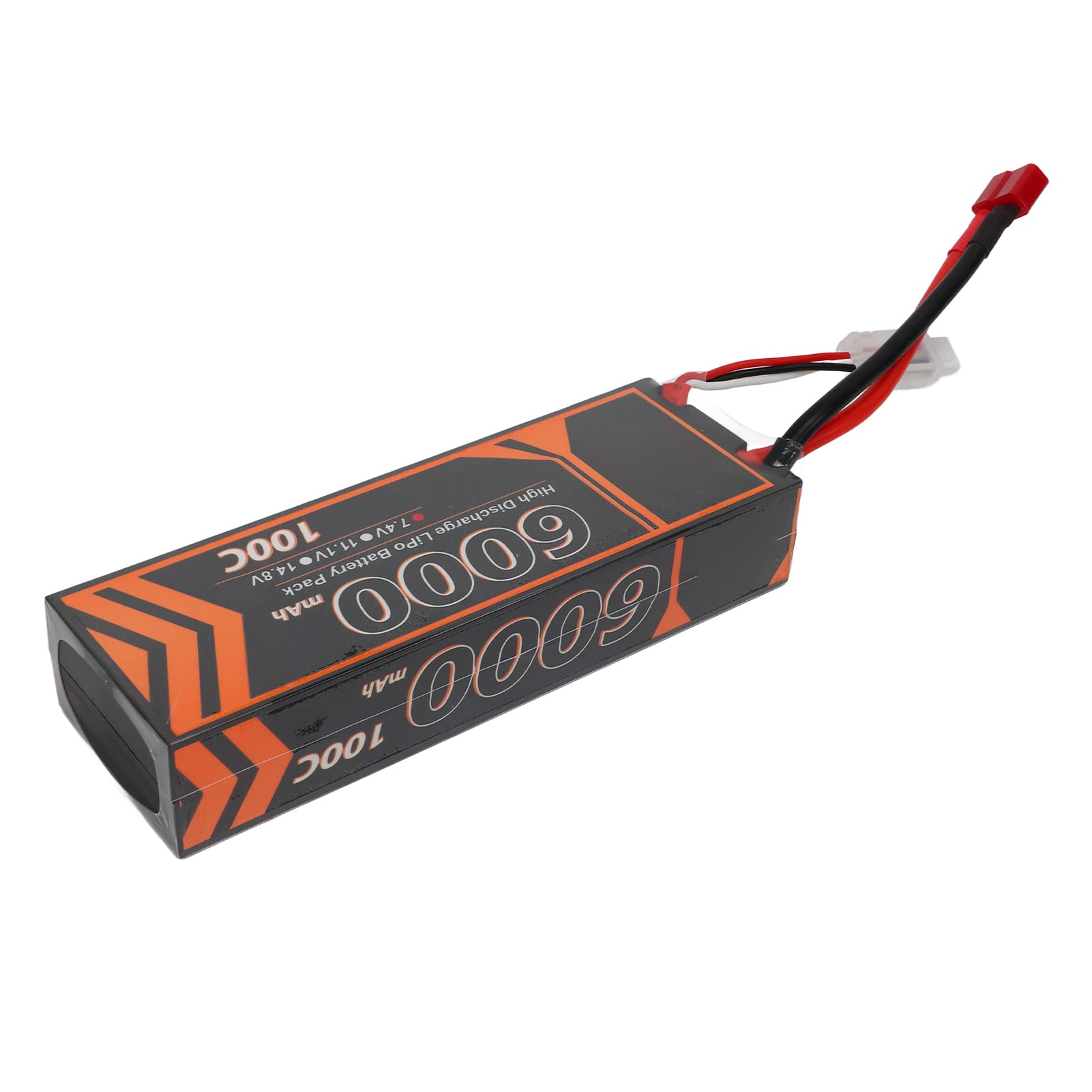 Batteria Lipo RC ad alte prestazioni 6000mAh 7.4V 2S a forma di T per modello di auto elicottero RC