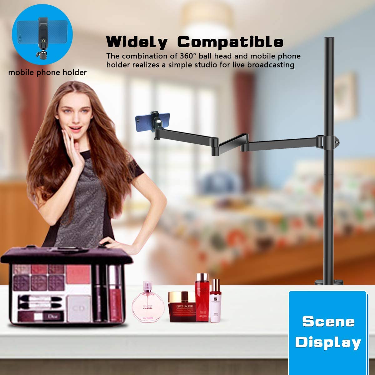 Heavy Desktop Overhead Camera Mount Rig Stand, Top Down DSLR