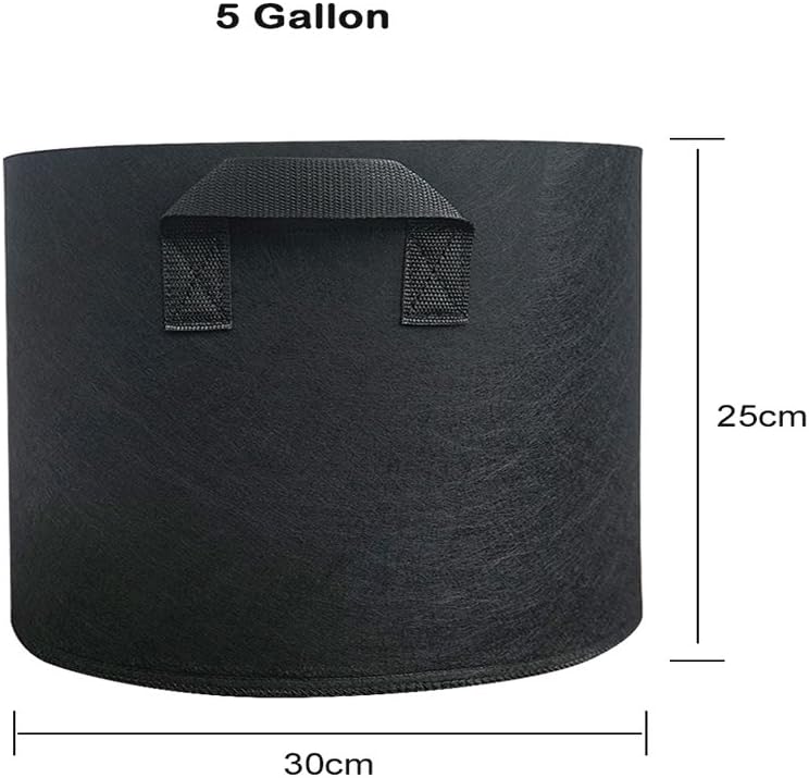 MIFXIN Potato Grow Bags 5 Gallon Vegetable Planter Bag with Handles Nonwoven Fabric Growing Container for Planting Potato Carrot Tomato Onion (5 Pack)