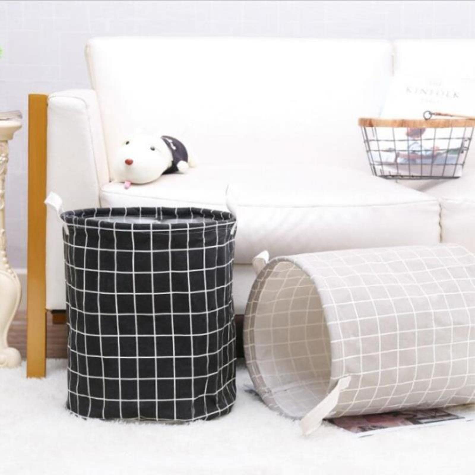 2 pezzi Organizer di grande capacità con coperchio Scatola portaoggetti